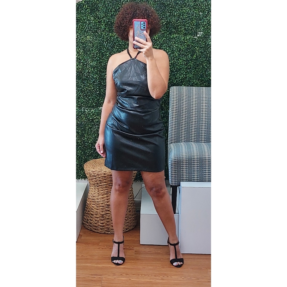 New Leather Dress Black